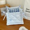 Cute Square Storage Basket Pantry Bedroom Decor Desk Item Organizer Debris Organizing Bag for Snacks Sundries Clutter Management