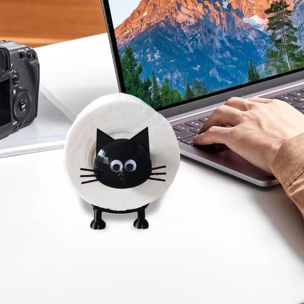 3 PCS 3D Printed Roll Paper Holder Plastic Toilet Tissue Rack Funny Toilet Paper Rack Kitchen