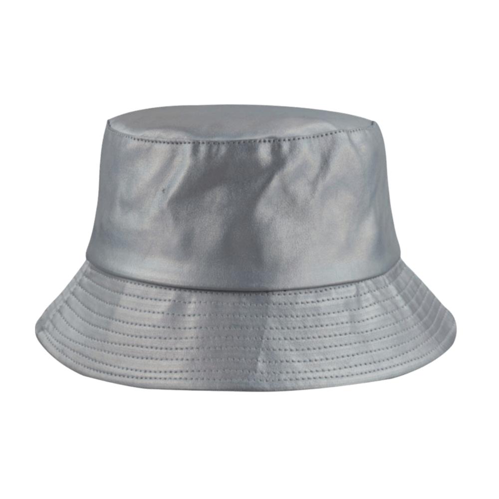 Leder Leuchtender Eimerhut Einseitig Glänzend Sonnenhut Laser Regenbogen Fischerhut Outdoor Reisen