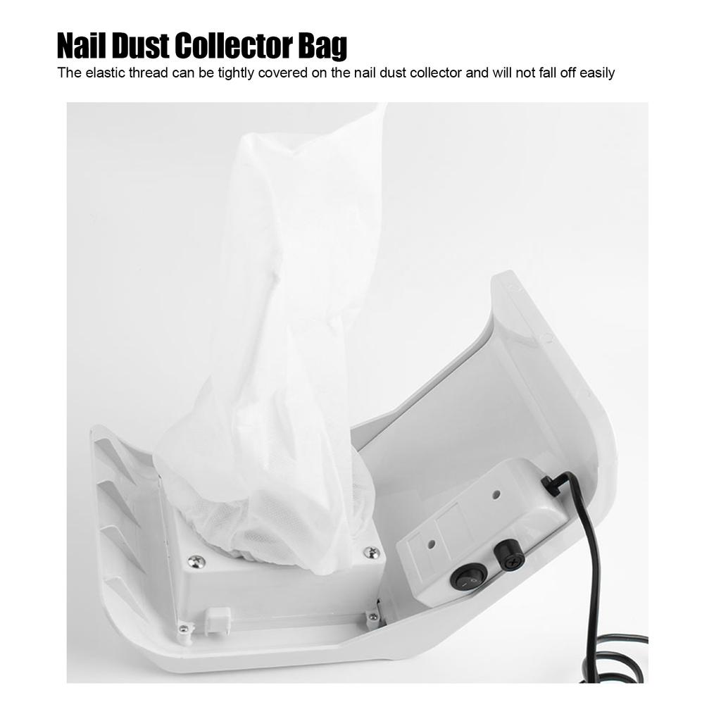 15pcs Nail Vacuum Cleaner Bag Single Fan Nail Dust Collector Bag Manicure Tool Accessory