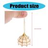 1/12 Scale Dollhouses Chandelier Vintage Gold Ceiling Light for Dollhouses Bedroom and Study Area Scene Display Furniture