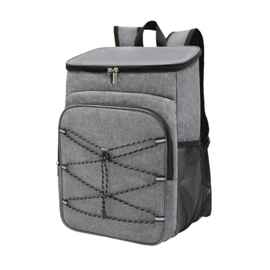 Picnic Bag Large Capacity Waterproof Oxford Cloth Cooler Bag with Adjustable Straps Side Mesh Pockets Outdoor Lunch Bag