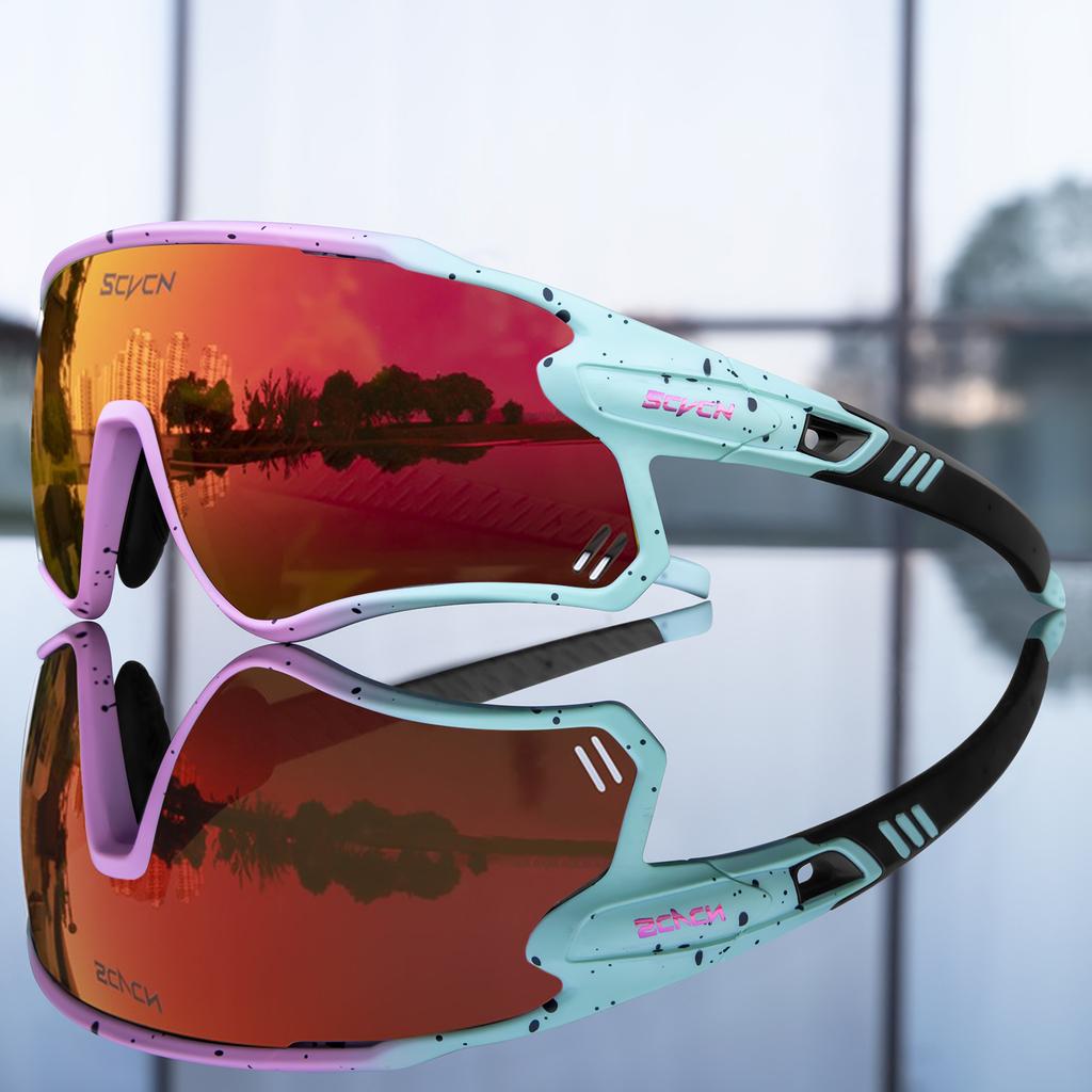 Occhiali da Ciclismo Fotocromatici SCVCN Occhiali da Sole per MTB Corsa Pesca UV400 Polarizzati Occhiali da Bicicletta Uomo Donna