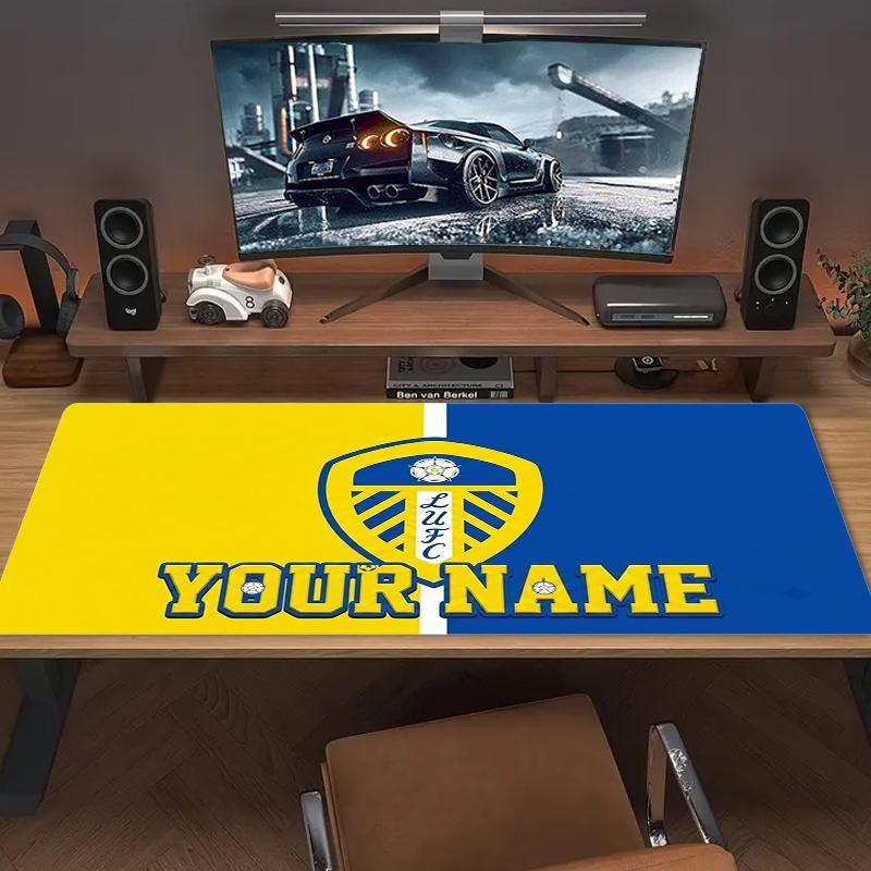 Benutzerdefinierter Name Leeds United Mauspads Großes Gaming-Tischkissen Rutschfestes Laptop-Tablet Großes Mauspads XXL Matte Mini-PC-Spielmatte Mit Schlosskante_XIA