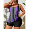 Women's Swimwear Tankini 2 Piece Swimsuit  Abstract Pattern Print Vacation Bathing Suits