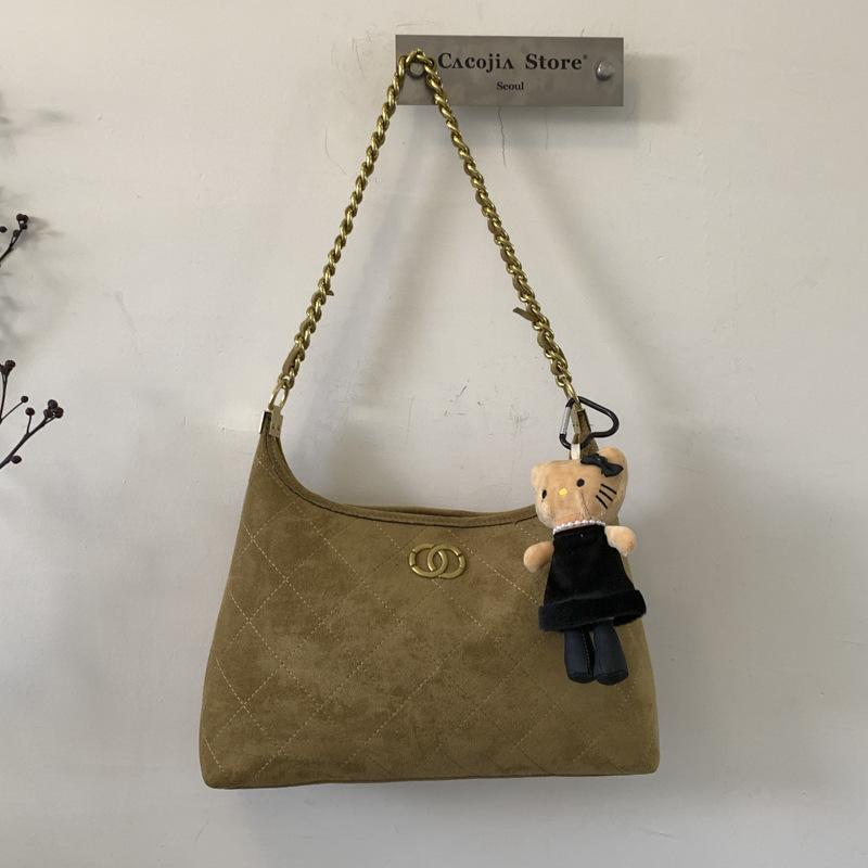 Autumn Chain Underarm Bag Women's 2025 New Trendy Fashion Retro Fashion Simple Shoulder Bag Commuter Messenger Bag