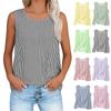 Modisches lockeres lässiges Sommer-Camisole-T-Shirt aus Baumwolle und Leinen für Damen