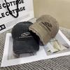 Fashion Hat Korean Version of Letter Embroidery Broken Mouth Do Old Soft Top Baseball Hat Female Tide Sunshade Sunscreen Foreign Style Cap Travel