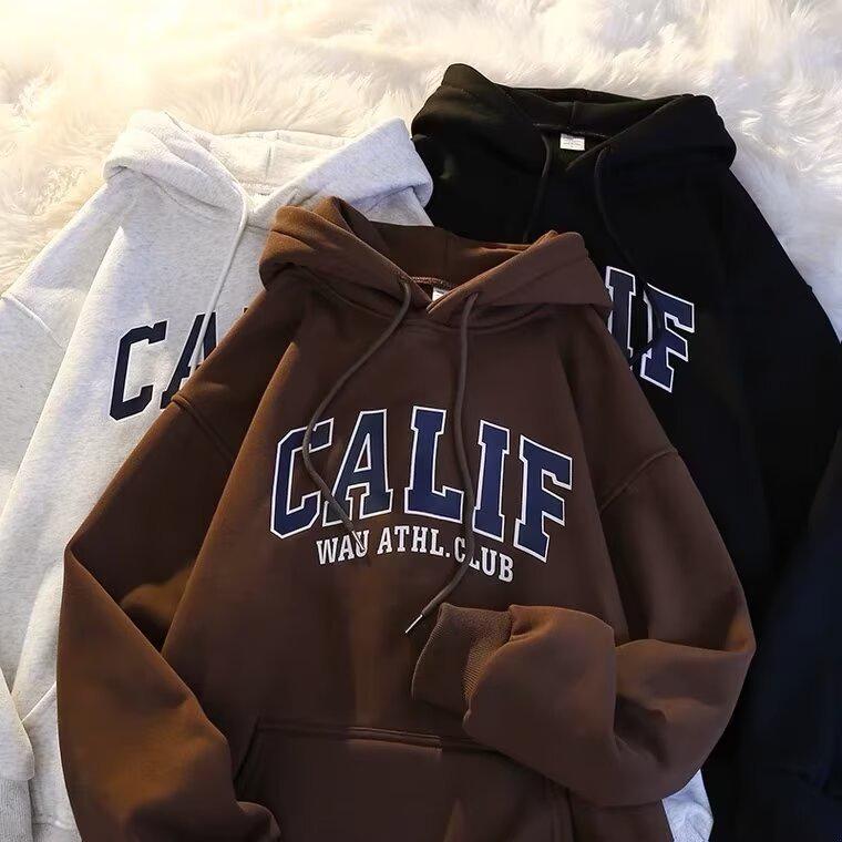 Sudadera con capucha para niño forrada de terciopelo: Acogedor, Moderno y de Corte Holgado para Otoño e Invierno