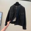 Damen Modische Retro Biker Lederjacke - 2025 Herbstkollektion, Vielseitiges Kurzes PU-Design