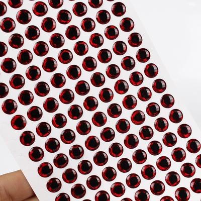 500 ks*3mm/4mm/5mm/6mm/7mm/8mm/9mm Červené 3D holografické oči pro rybářské nástrahy, Vázání mušek, Jigy, Výroba nástrah