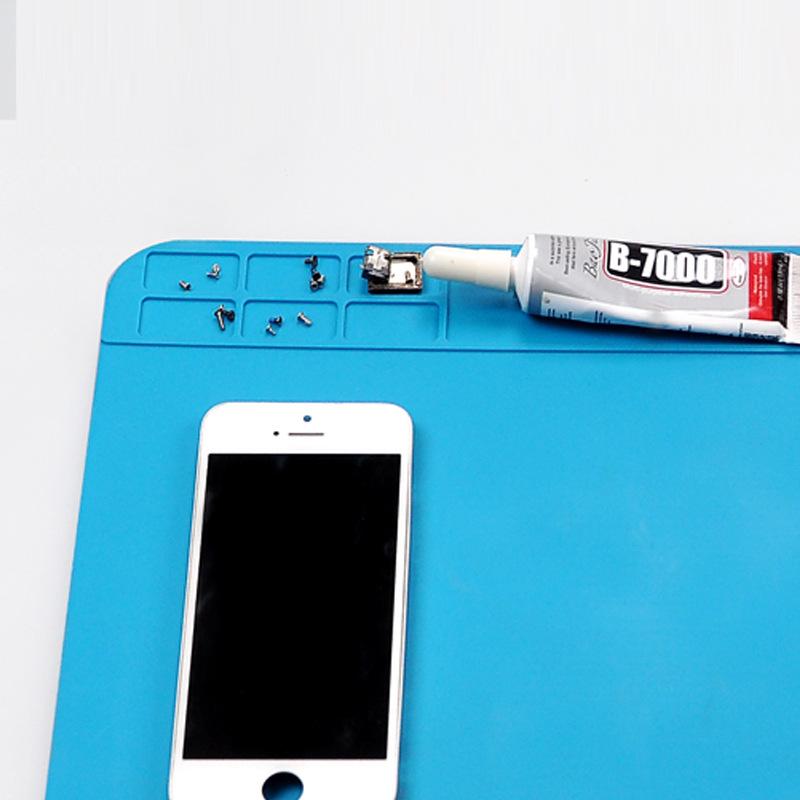 Silicone Heat-Resistant Repair Mat for Mobile Phone Workbench, Non-Magnetic Soldering Station.