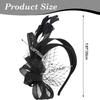 Elegante Chapéu Fascinator com Pena e Flor para Senhoras - Perfeito para Casamentos, Chás da Tarde e Eventos de Derby
