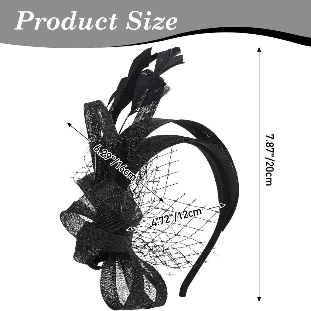 Elegante Chapéu Fascinator com Pena e Flor para Senhoras - Perfeito para Casamentos, Chás da Tarde e Eventos de Derby