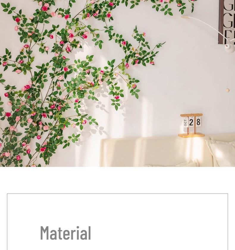 Hochwertige künstliche Rosenranke für florale Wanddekoration
