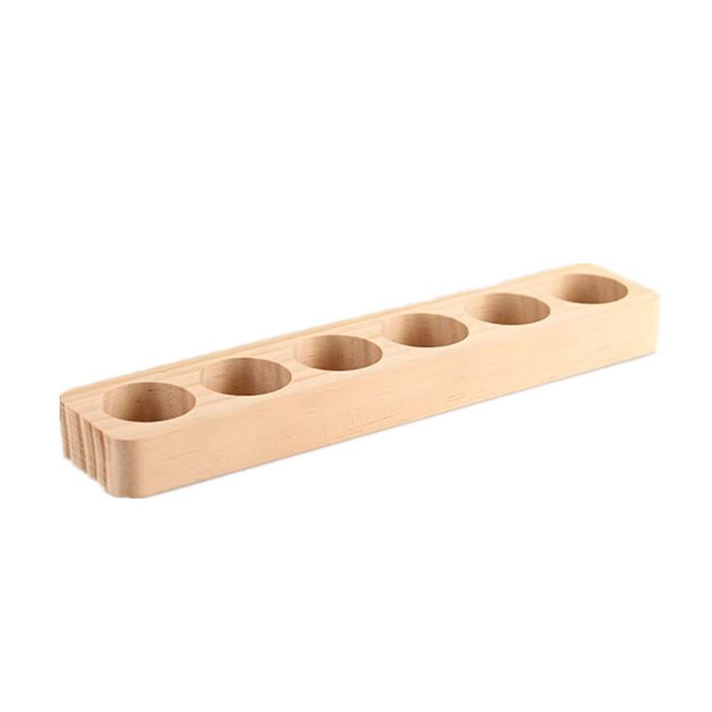 Heavy-Duty Essential Oil Bottle Rack Natural Wood Multi-Slot Perfumes Stand Multi-Purpose Large Capacity Desktop Display Rack