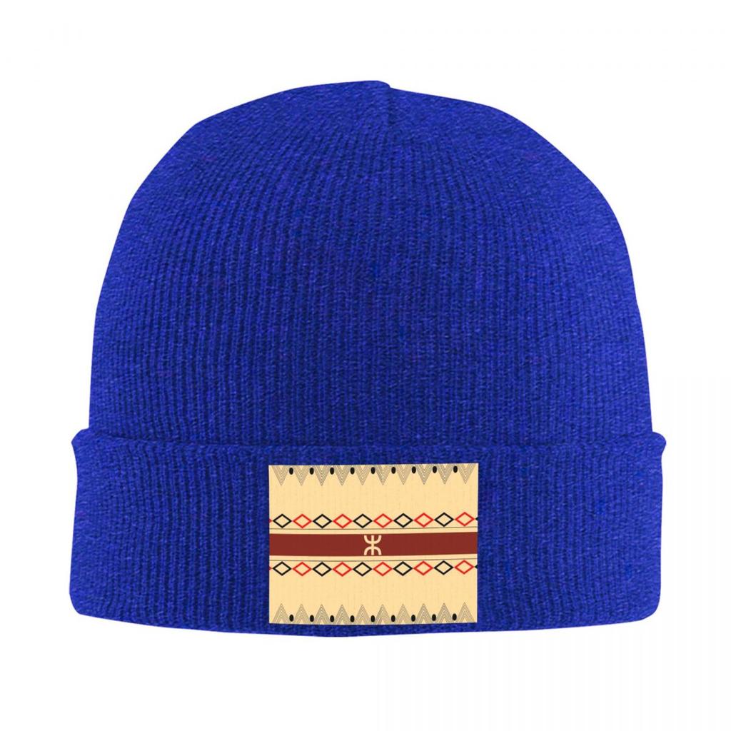 Berber Kabyle Berbers Amazigh Flag Warm Knitted Cap Fashion Bonnet Hat Autumn Winter Outdoor Beanies Hats for Unisex Adult