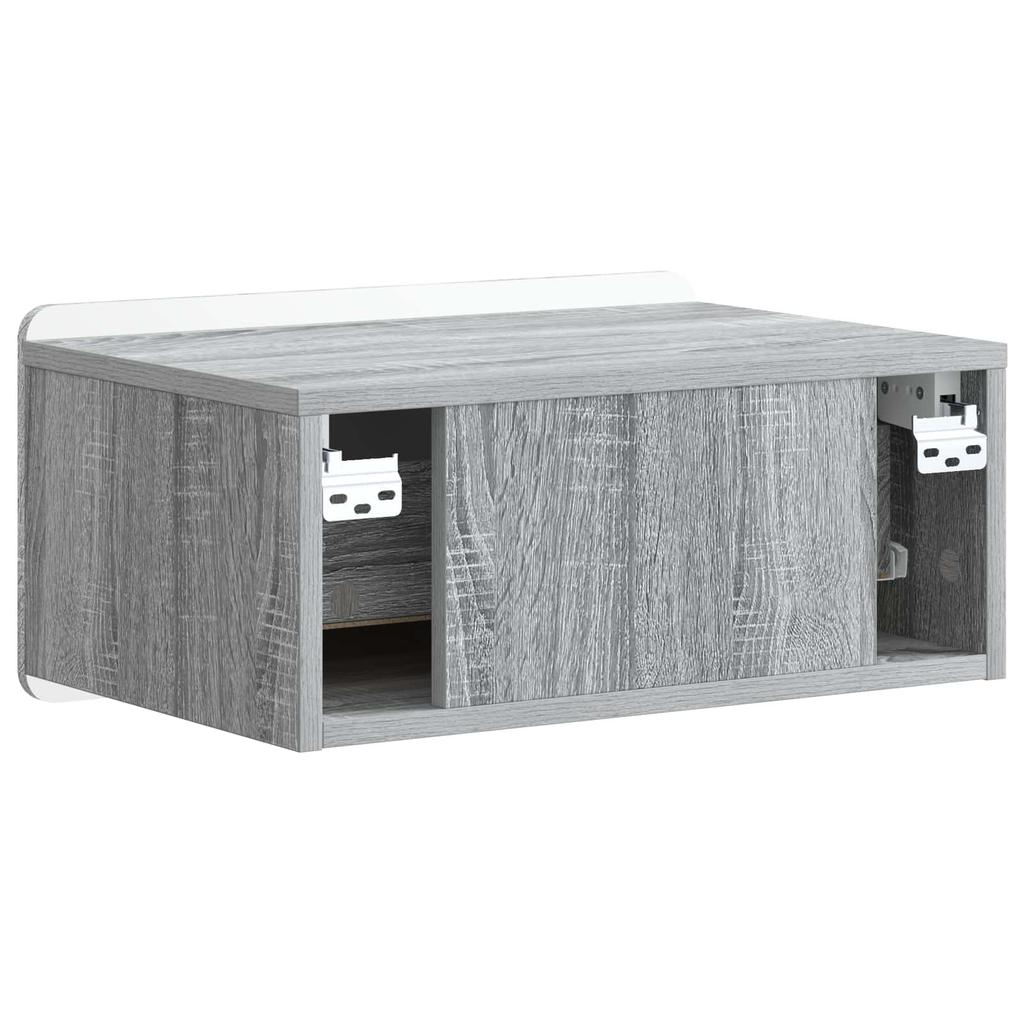 Wall Mounted Nightstand Grey Sonoma 49 x 34.5 x 24 cm
