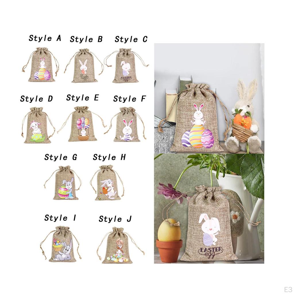 Drawstring Bag Easter Bunny Party Candy Treat for Wedding