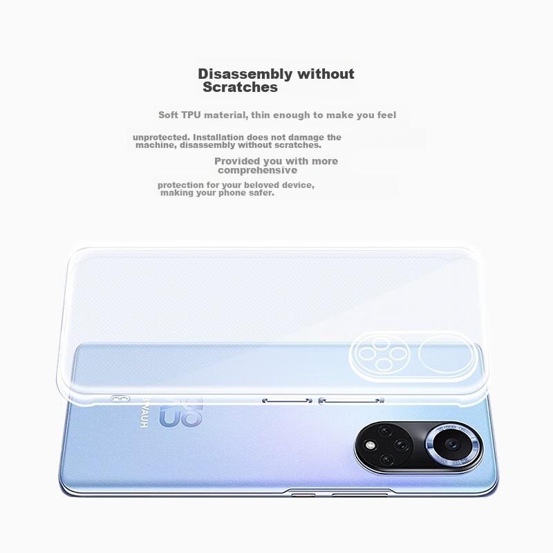 Transparent Phone Case for Huawei Nova 9 Pro/Honor 50 Pro, Huawei Phone Clear Case, TPU Shockproof Soft, Protective Cover, Ultra-Thin Simple Outer