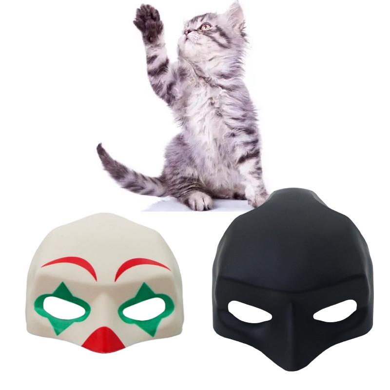 Cosplay Halloween Cat Mask With Diy Clown And Batman Design For Costume Parties And Pet Dress Up
