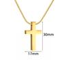 Fashion Small Cross Pendant Gold Silver Color Stainless Steel Snake Bone Chains Christian Amulet Necklace For Women Jewelry Gift