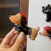 Resins Cartoon Dachshund Cats Shape Fridge Magnets Home Decors Refrigerator Sticker for Kitchen or Office Space Ornament