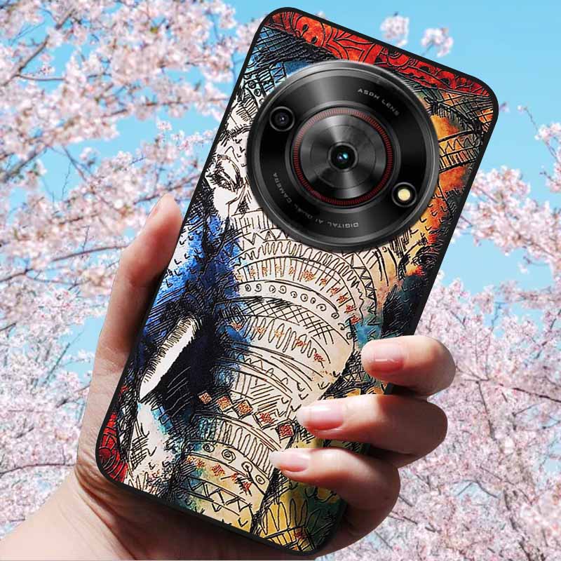 For ZTE Blade A75 5G 6.6" Cases 3D Relief Flower Soft Silicone Luxury Cover for ZTE Blade A75 5G 3D Phone Cases ZTE Blade Z2357N