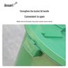 Ansaire Commercial Outdoor Round Plastic Trash Can with Lid