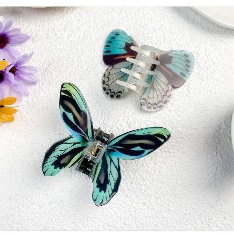1 Pezzo Pinze Artiglio Colorate Grandi ed Eleganti Pinze Artiglio a Farfalla per Capelli per Donne Accessori per Acconciature Capelli Sottili e Medi