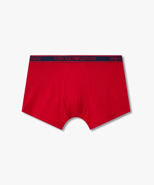 

[Emporio Armani Underwear] Мужские Хлопковые Трусы с Логотипом на Поясе 0816112080 [Отправка из Кореи] 100% Оригинал Red - S