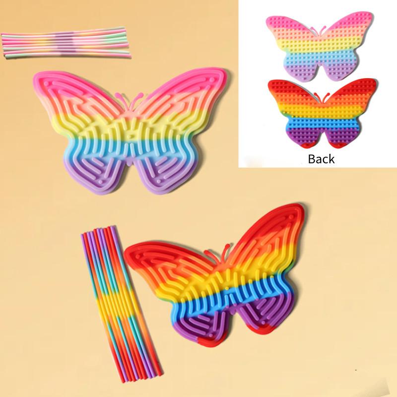 Colorful Silicone Sensory Activity Board For Kids With Unicorn Design For Stress Relief