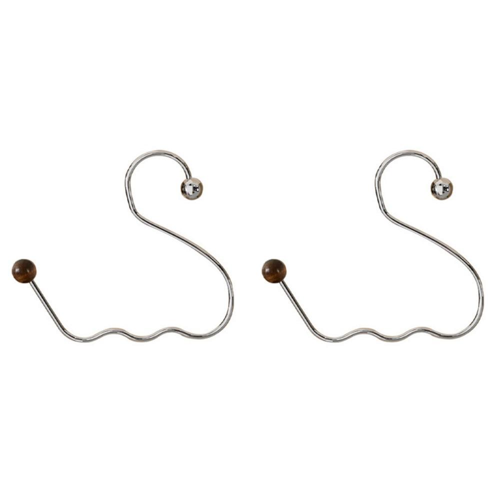 2Pcs Closet Rod Hooks Circle Ring Hat Hanger Scarf Towel Tie Storage Holder  Dresser