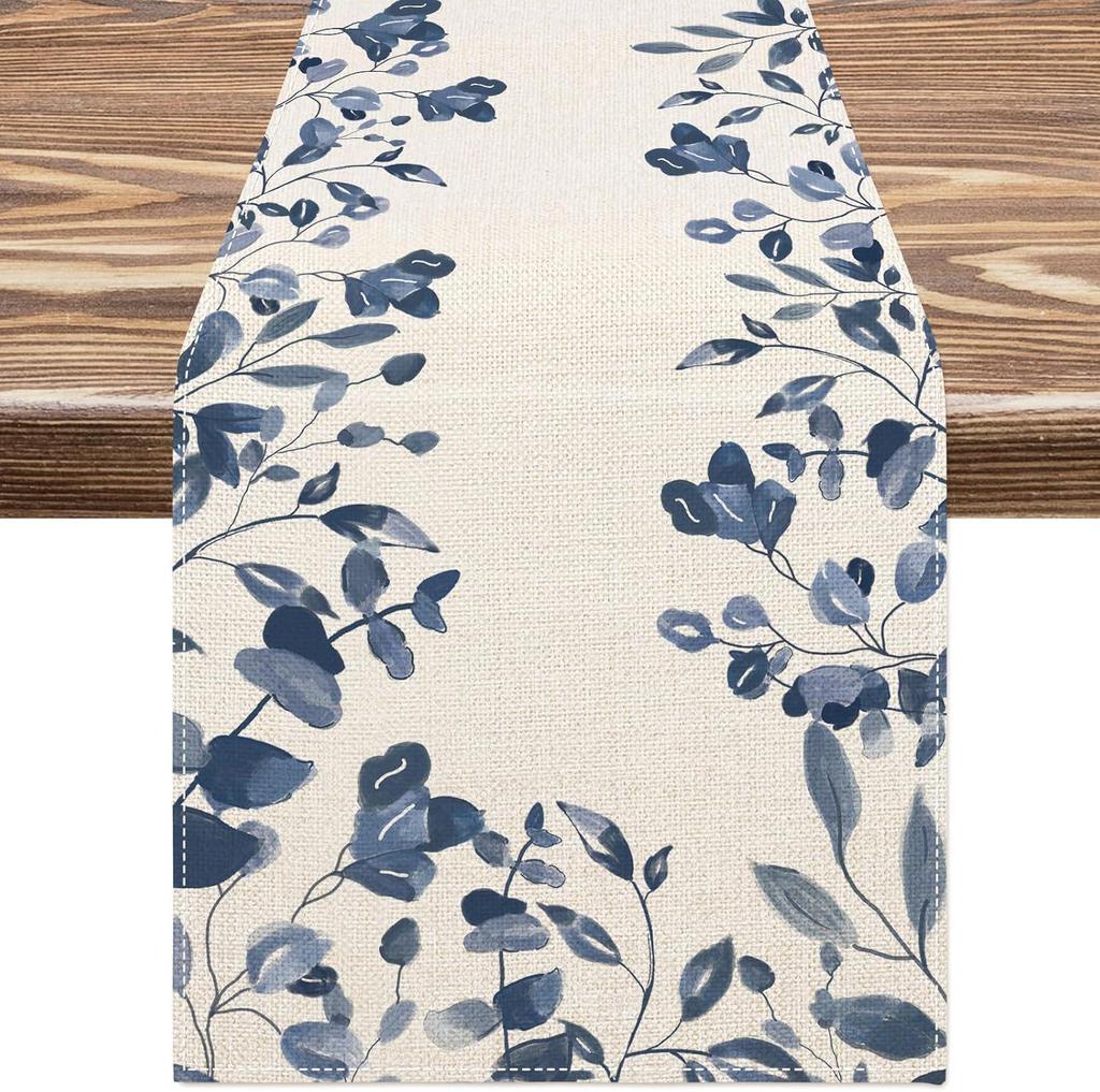 Spring Watercolor Flower Table Runner - Indoor/Outdoor Dining & Home Decor