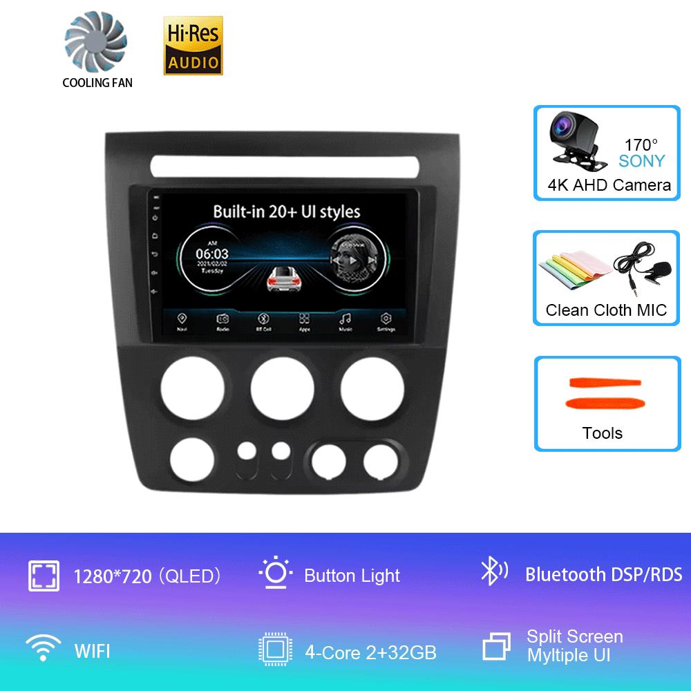 

Android 14 Car Radio Multimedia Player For Hummer H3 1 2005 - 2010 2 Din Navigation Carplay Autoradio Stereo WIFI DSP QLED Sreen CHINA
