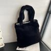 Winter new hair bag women's bag 2025 fashion large capacity women's shoulder bag soft plush handbag women