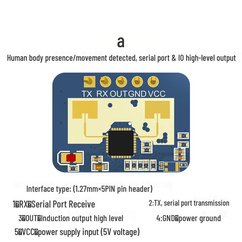 Hai Lingke LD2410C Human Presence Radar: Non-Contact Millimeter Wave Smart Sensor.