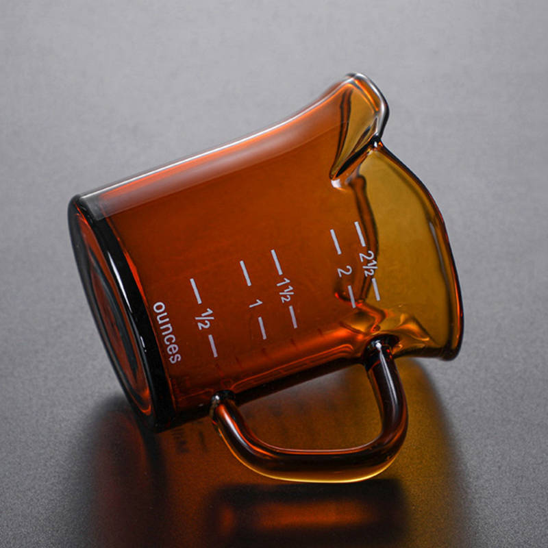 Stained Glass Double-billed Milk Cup Coffee Cup High Borosilicate Glass Measurable Cup Italian Glass Coffee Cup