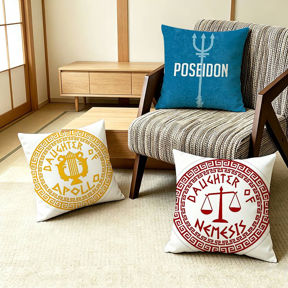 COOL SSon DDaughter of Poseidon Greek Pillow Case Pattern Printed Pillowcase For Living Room Sofa Cushion Cover