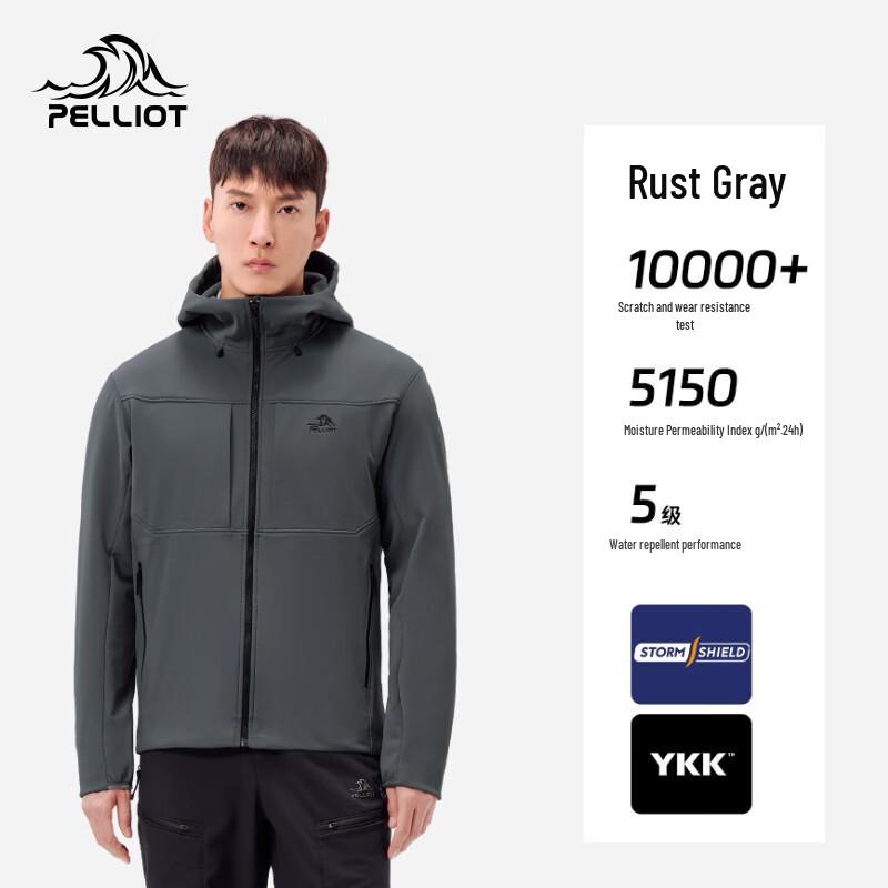 Pelliot Men s Hooded Hiking Soft Shell Jacket L