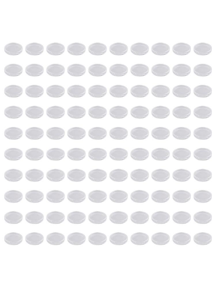 Kolekcje Pojemniki na monety Przezroczyste 100 szt. 22 mm Okrągłe Plastikowe Kapsułki