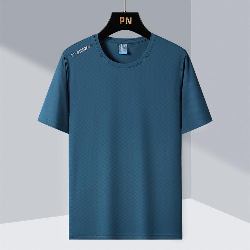 Summer Ice Silk Quick-Dry T-Shirt: Breathable Short Sleeve for Men & Women, Custom Logo Printing