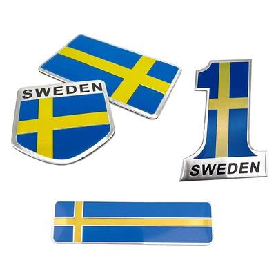 3D Autoaufkleber Schweden Nationalflagge Emblem für Karosserie Fenster Tür Volvo S90 Saab Scania VW