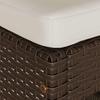 Garden Bar Stool with Cushions 2 pcs Brown Poly Rattan