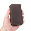 CONTACTS FAMILY Two-Piece Top Grain Cowhide Watch Pouch - Handmade Storage for Couple's Wristwatches