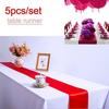 5pcs/set Table Runner Cloth Wedding Party Home Restaurant Venue Decor Supplies 30x275cm(12\ X 108\)