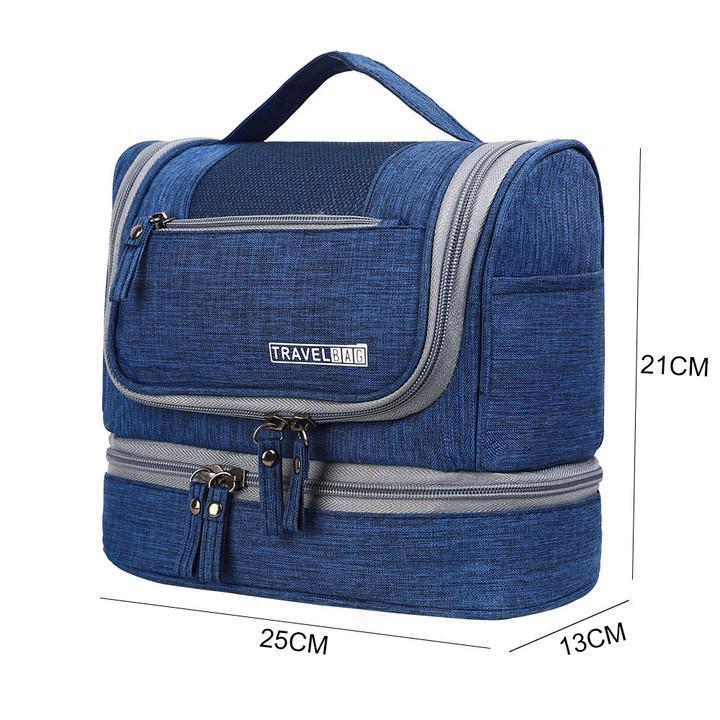 Waterproof Cationic Toiletry and Makeup Bag for Men and Women - Portable Wet/Dry Storage for Business Trips