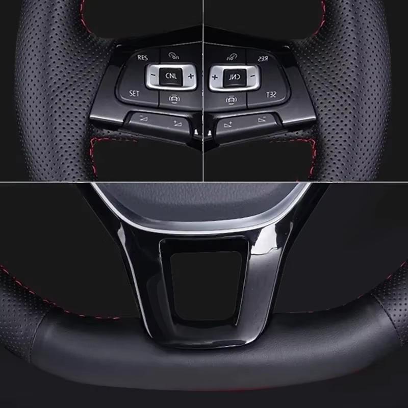 For Mercedes Benz S-Class S400 S450 S500L GLE450 E300L Hand Stitched Genuine Leather Suede Car Steering Wheel Cover