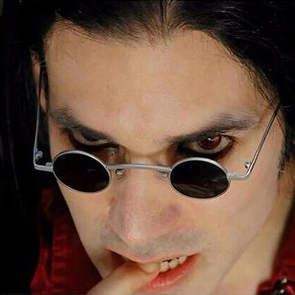 Sunglasses Rock Punk Glass Vintage Style Round Lens Sunproof Unisex Small Circle Hippie Accessories Anti-UV Sun Glasses Outdoor