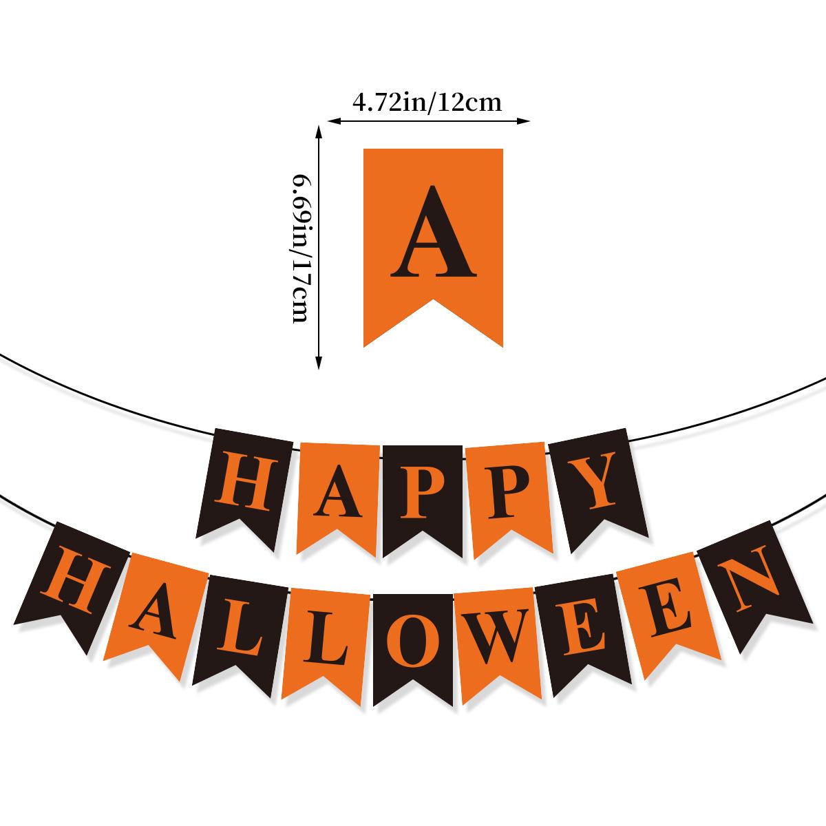 

Halloween Ghost Festival Party Decoration Plate Pulling Flag Banner Honeycomb Ball Scarecrow Pumpkin Paper Cup Plate
